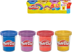 Play-Doh металик пластилин с конфети, 4 чашки