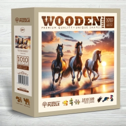 Wooden City wooden puzzle Wild Horses on the Beach 1010 pieces