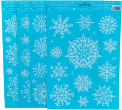 Decorative window film snowflakes with glitter 20 × 30 cm (4 variants)