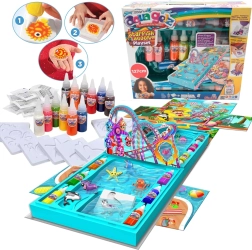 Aqua Gelz – Large Creative Lagoon Set, 12 Colored Gels and Molds