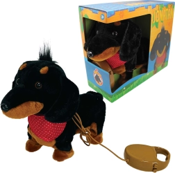 Plush Dog Jonatan on a Leash