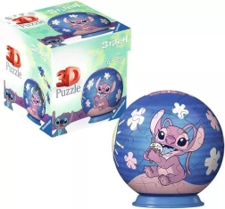 3D пъзел топка DISNEY Stitch & Angel 54 части от Ravensburger