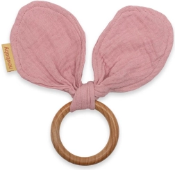 Гризалка с муселин New Baby Ears – розова