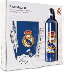 Подаръчен комплект REAL MADRID – бутилка 650 мл, тефтер и химикалка