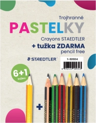 Комплект триъгълни цветни моливи 6 бр. + 1 молив STAEDTLER