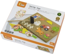 Дървена коркова забиваща игра Ферма Viga Montessori