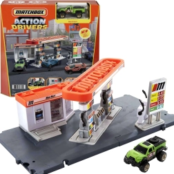 Matchbox Action Drivers бензиностанция с автомобил Questor