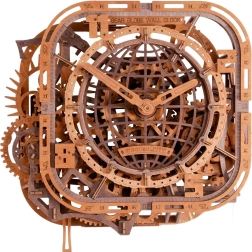Дървени 3D пъзели WOODEN CITY стенен часовник Gear Globe