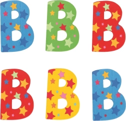 Bigjigs Toys дървена буква B със звездички
