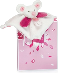 Подаръчен комплект - плюшено гушкалче за бебе 20 см