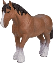 Реалистична фигурка на кон Clydesdale, светлокафяв