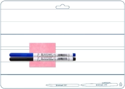 CENTROPEN dry-erase A4 board, double-sided, with 2 markers and wiping cloth