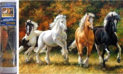Norimpex diamond painting Galloping Horses 30 × 40 cm