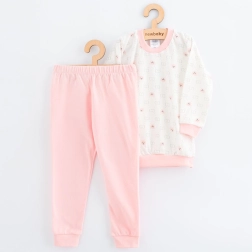 Детска памучна пижама New Baby розово мече 128/134