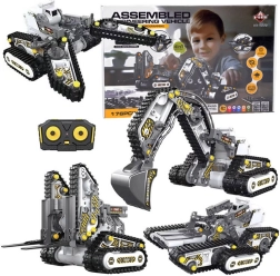 Конструктор 4 в 1 – дистанционно управляеми строителни машини, 176 части