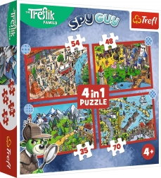 Пъзел TREFLÍCI Пътувания 4в1 (35, 48, 54, 70 части)