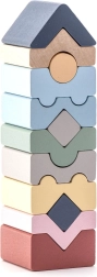 Cubika пастелна кула XI – дървен пъзел 12 части