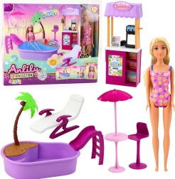Кукла ANLILY на плажа с басейн и щанд за напитки