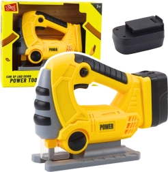 Детски акумулаторен прободен трион със светлини и звуци – жълт