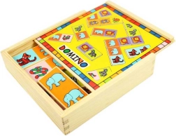 Bigjigs Toys дървено домино с животни