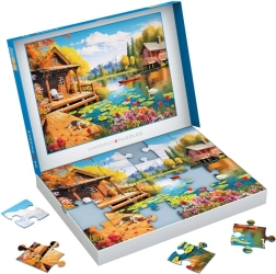 Eurographics Connecting Pieces puzzle: Lake Cabin 24 pieces