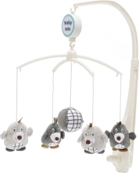 Въртележка за бебешко легълце BABY MIX Къртичето – сива