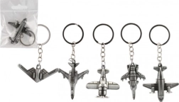 Metal airplane-shaped keychain 5–6 cm, mix of designs