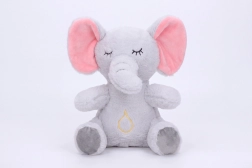 Breathing Plush Elephant with Light and Sound Effects, 30 cm