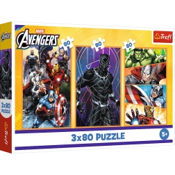 Puzzle 3x80 Action Days - Disney Marvel Avengers