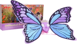 Purple butterfly wings with light and sound for children
