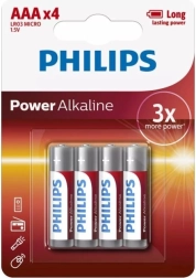 Philips Power Alkaline AAA Batteries 4 pcs
