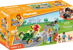 Playmobil Duck On Call Спасителна акция – помощ за състезателя