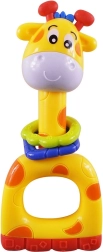 Бебешко дрънкалo жълта жирафа Baby Mix