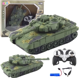 RC танк T-90 1:18 зелен със светлини и звуци