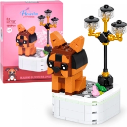 Bullmastiff Building Set on a Base, 199 Pieces