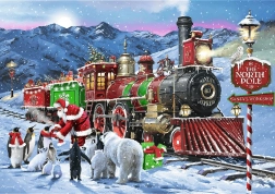 Trefl Puzzle Premium Plus Tea Time: Коледен влак 1000 части
