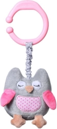 BabyOno вибрираща играчка за закачане бухал София розова