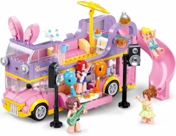 Sluban рок музикален кемпер автобус double decker конструктор