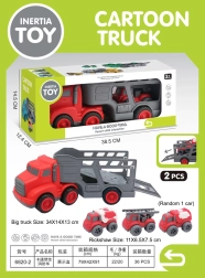 Vehicle set tow truck with fire trucks