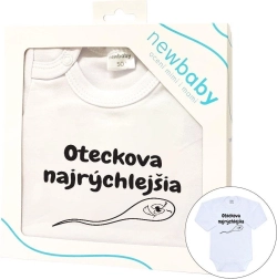 Baby bodysuit with print new baby daddy's fastest, long sleeve, gift packaging