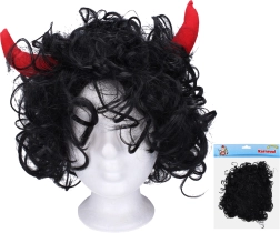 Wig with devil horns