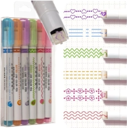 Комплект декоративни маркери за щрихи и шарки 6 бр. MAALEO