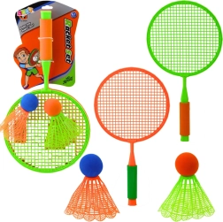 Badminton Set for Children - 2 Rackets and 2 Large Shuttlecocks