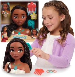 Глава за прически DISNEY PRINCESS MOANA – стилизираща кукла с аксесоари