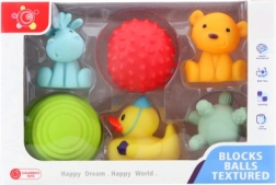 Комплект гумени водни играчки за бебета – 6 бр.