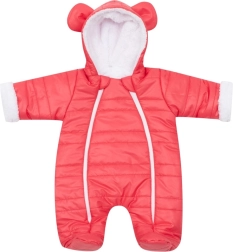 Winter baby snowsuit with ears New Baby Pumi red raspberry 68