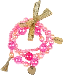 Souza - Children's Pink Alky Bracelets, Set of 3 pcs