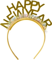 Диадема Happy New Year – златна