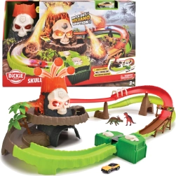 Dickie Toys състезателна писта Вулкан Череп със светлини и звуци + метална количка 1:64