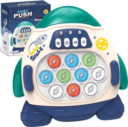 Електронна антистрес игра POP IT Ракета синя